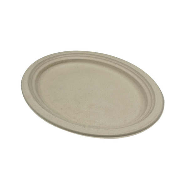 Sugarcane Plate, 10", Compostable — 500/case