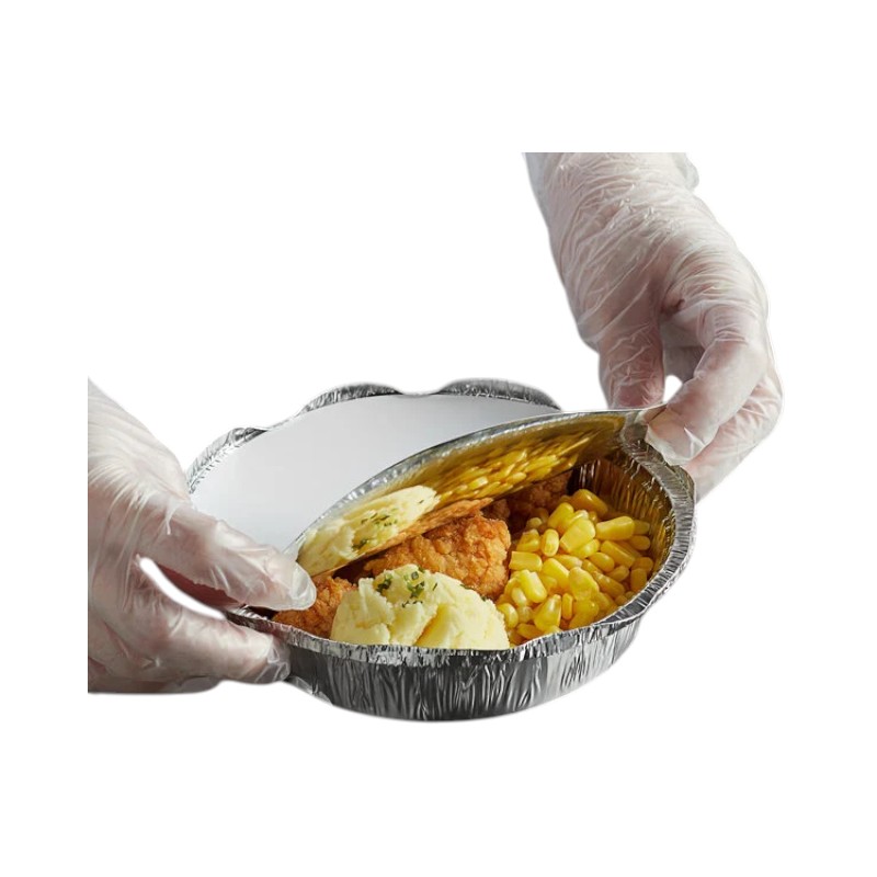 Foil Laminated Board Lid for 7" Round Aluminium Container - 500/Cs