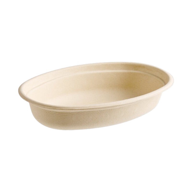 World Centric 18OZ Small Fiber Oval Burrito Bowl 400/CS
