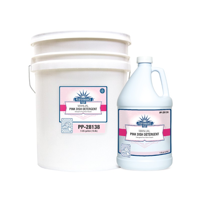 Performance Plus Pink Dish Detergent Manual 1 Gallon 4 / cs