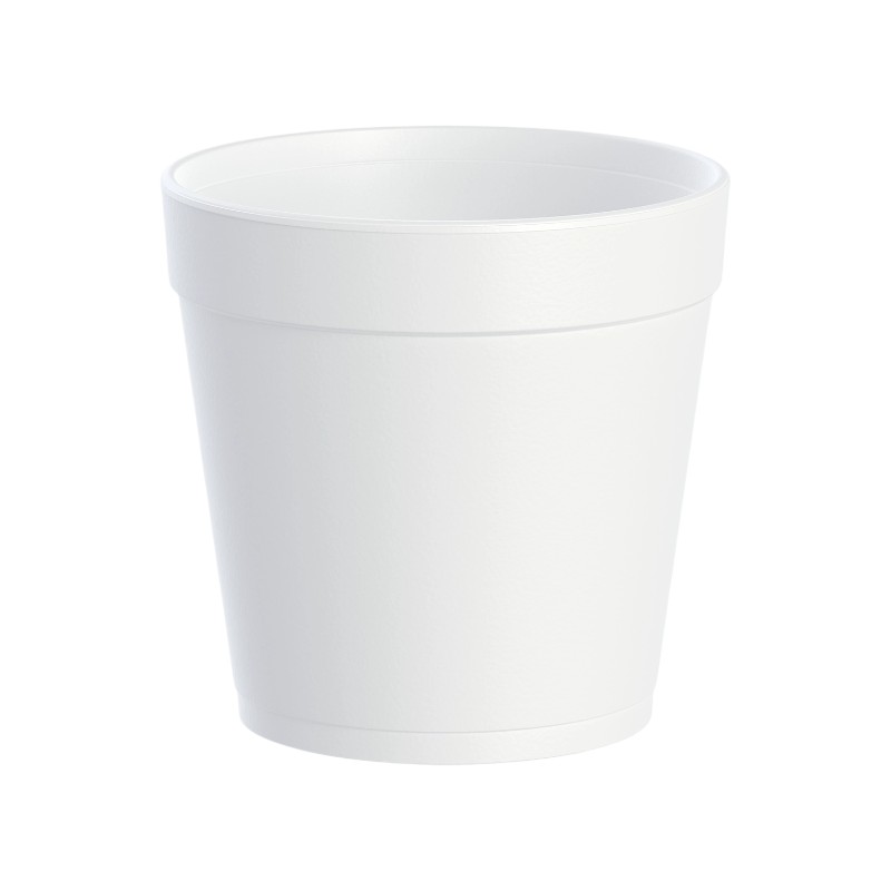 Dart 32MJ48 32oz Medium Squat White Foam Food Container - 500/Case