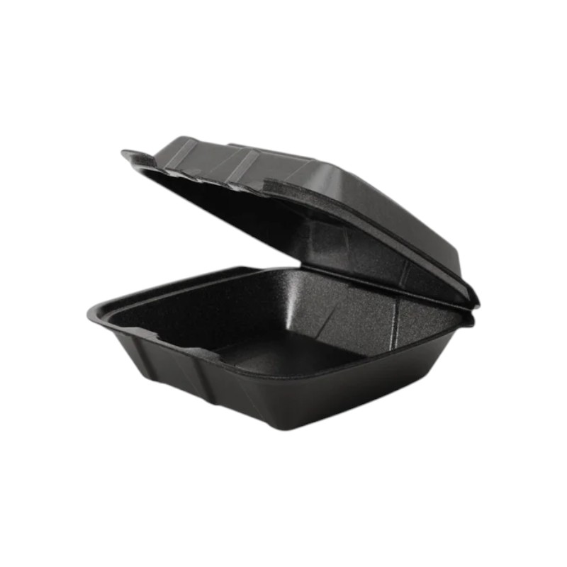 ECOPAX - 9 X 9 X 3 FOAM CONTAINER BLACK 200/CS