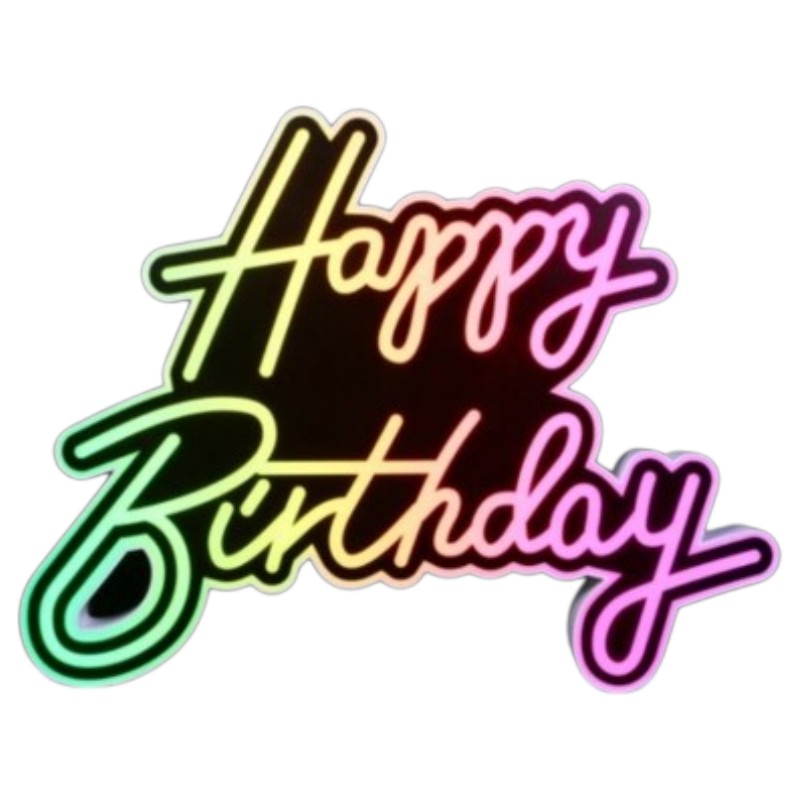 Happy Birthday - LED Sign - 1CT - 35×25 cm