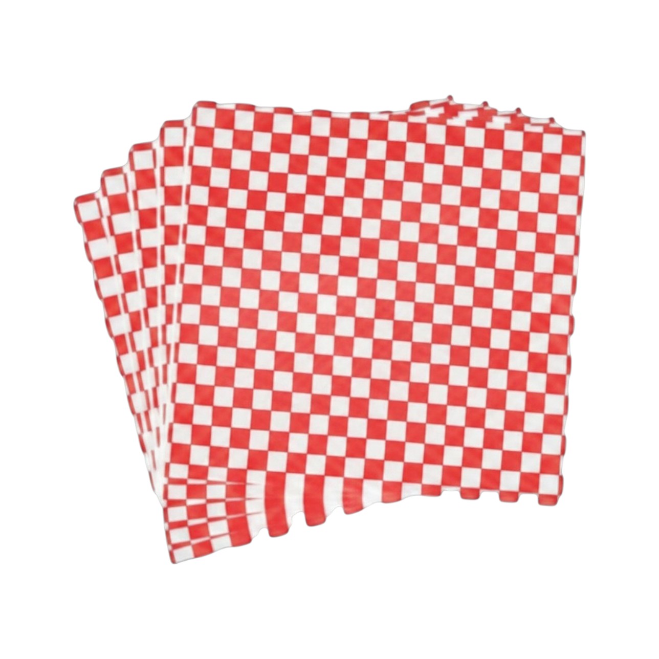 12" X 12" Deli Wrap Paper Checkered Red and White 2000/Cs