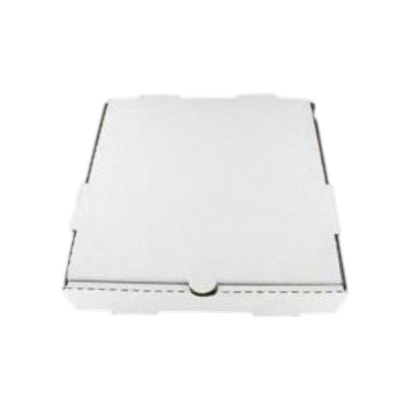 NEMCO PIZZA BOX 12X12X2 WHITE PLAIN / KRAFT B FLUTE 50/CS