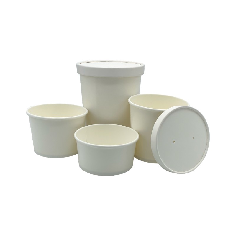 Empress Paper Food / Soup Container Bulk 8 oz White 500/ cs