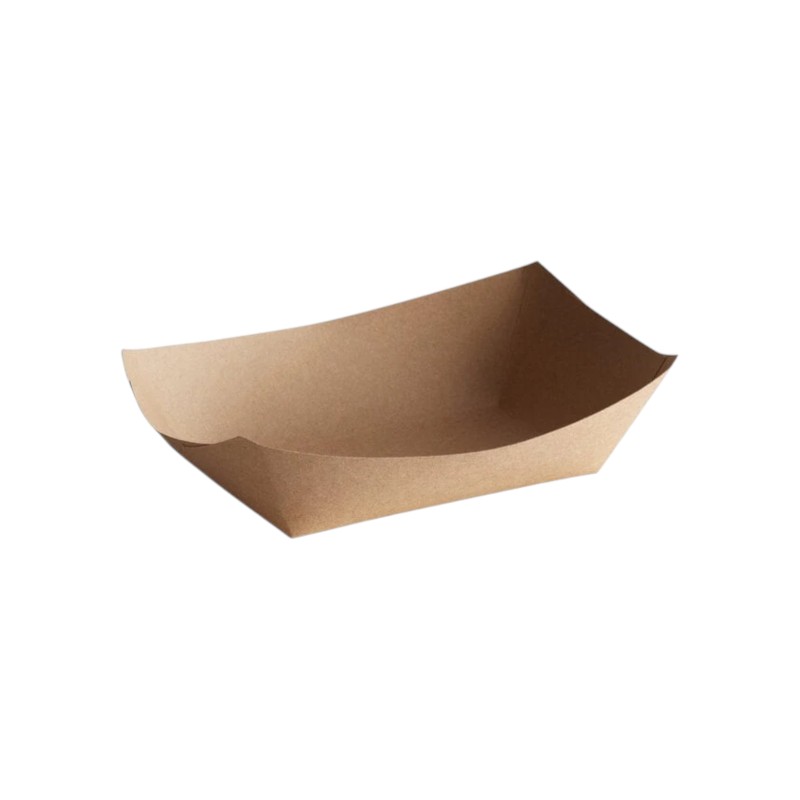 KRAFT Paper Food Tray 3LB - 500/Cs