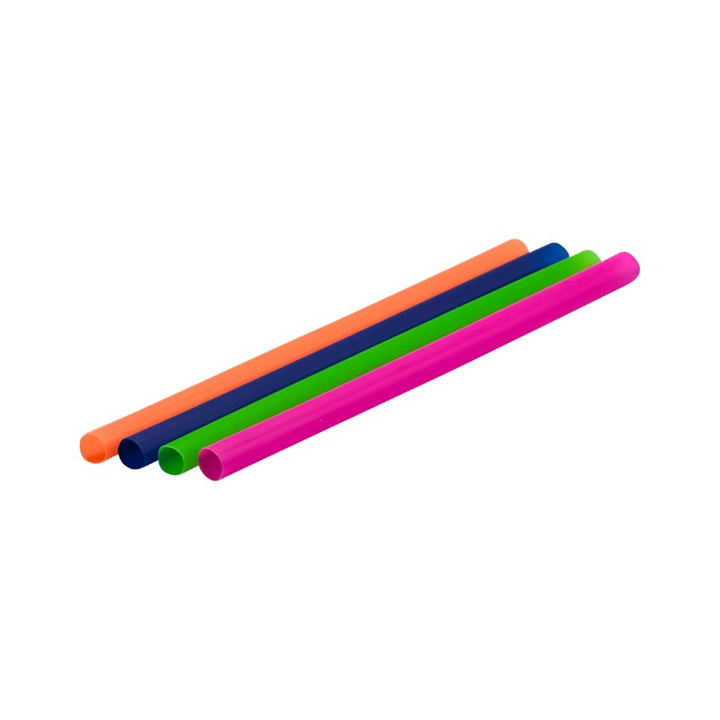 Empress Mixed Wrapped Neon Colossal BOBA Straw 9" 12mm Dia 500/Cs