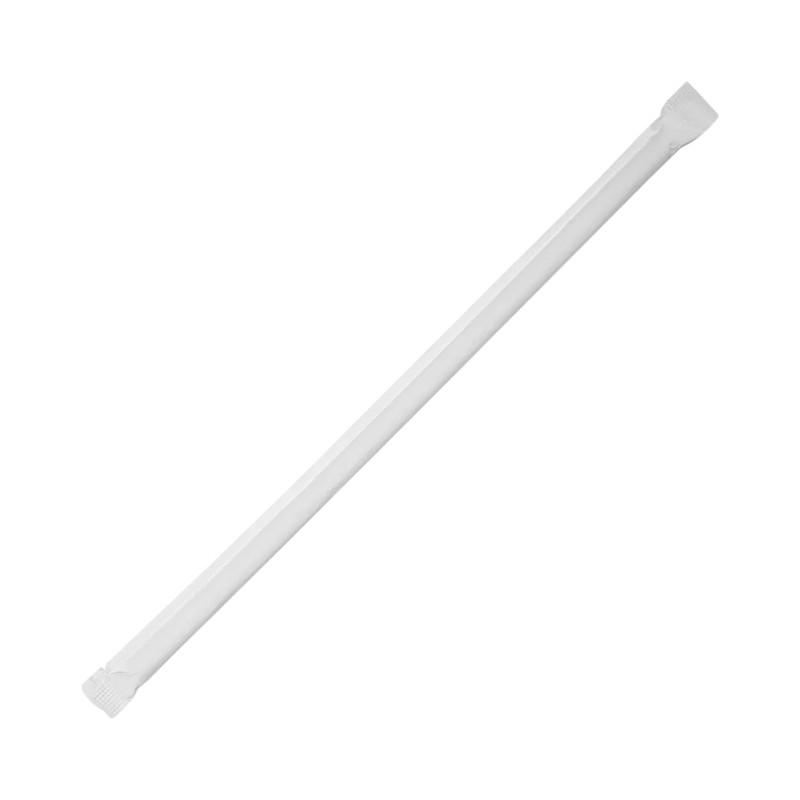 SHANZO PAK - PAPER WRAPPED STRAW 7.75" TRANSLUCENT 3000/CS