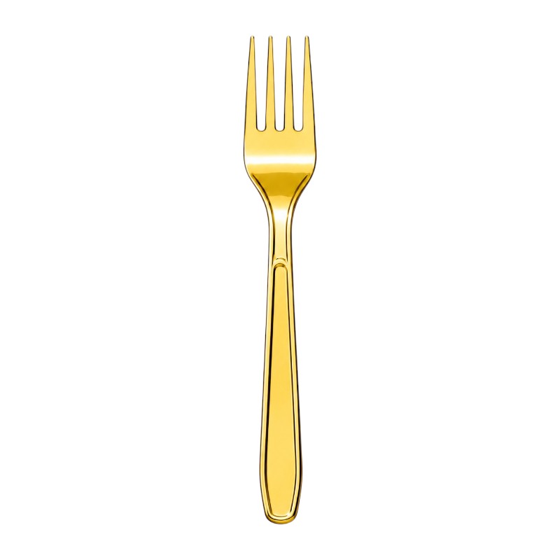 Mark Plastic Gold Forks - 100 PACK