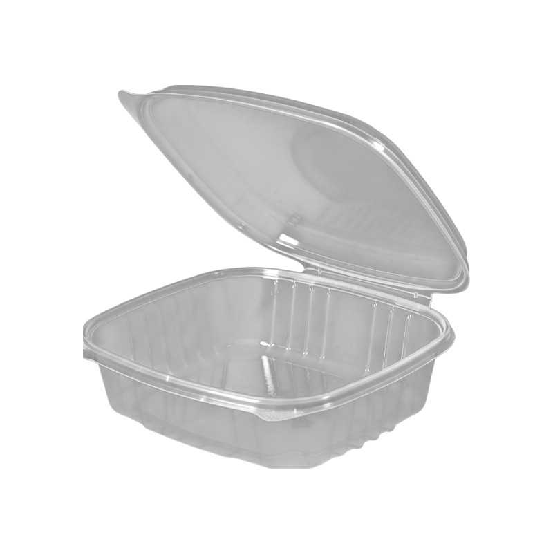 ADL-24 BLUE ROSE 24oz Clear hinged lid Container with Dome Lid - 200/Case
