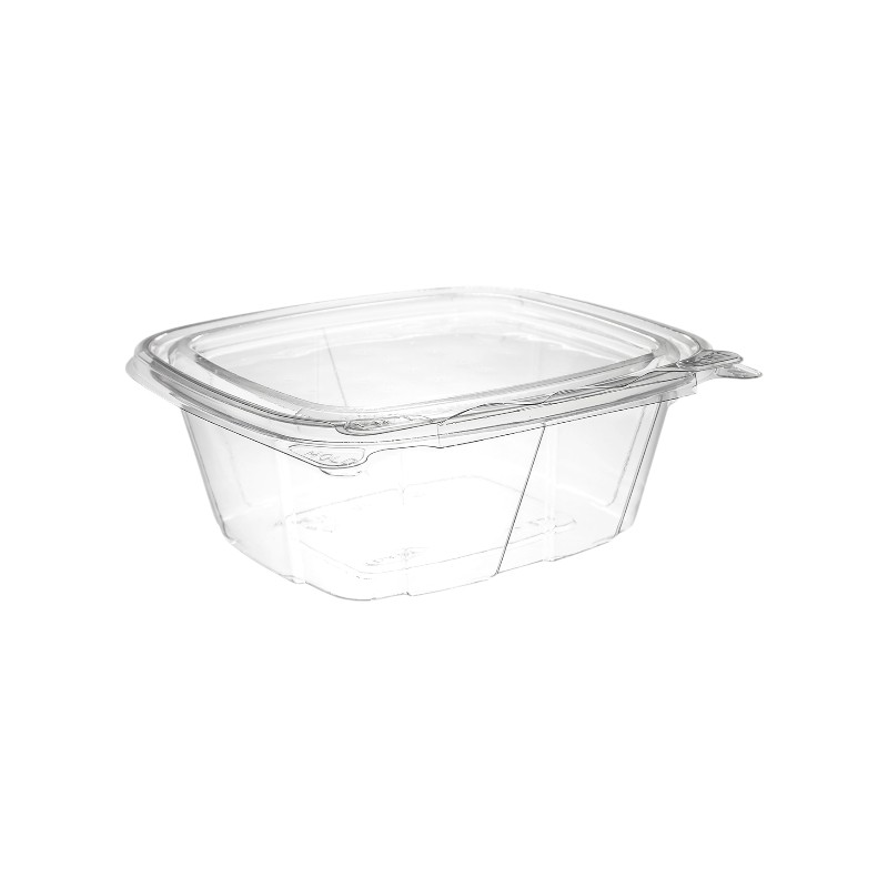 Dart CH12DEF ClearPac SafeSeal 12oz Tamper-Resistant / Evident Hinged Container with Flat Lid - 200/Case
