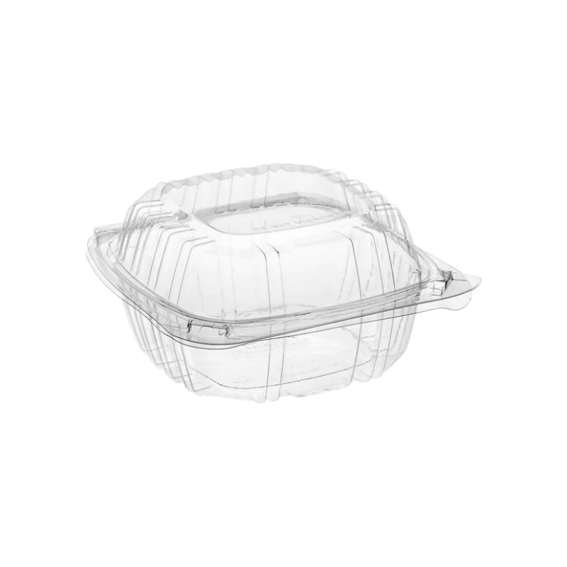 PSC-C57 OPS HINGED LID CONTAINERS 6"X 5 3/4" X 3" CLEAR - 500/Case