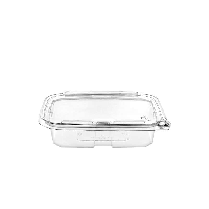 BUT-N-LOC® RPTTE20NSW 20oz Smooth Wall Clear Hinged Lid Tamper Evident Clear Container - 240/Case