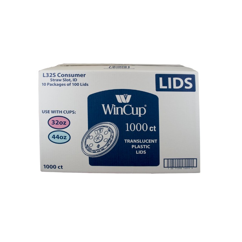 L32S- WHITE FOAM CUP LID 32OZ (1000/CS)