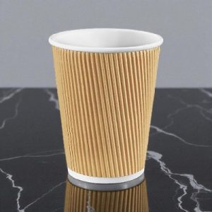 12 oz Paper Hot Cup, Kraft — 1000/case